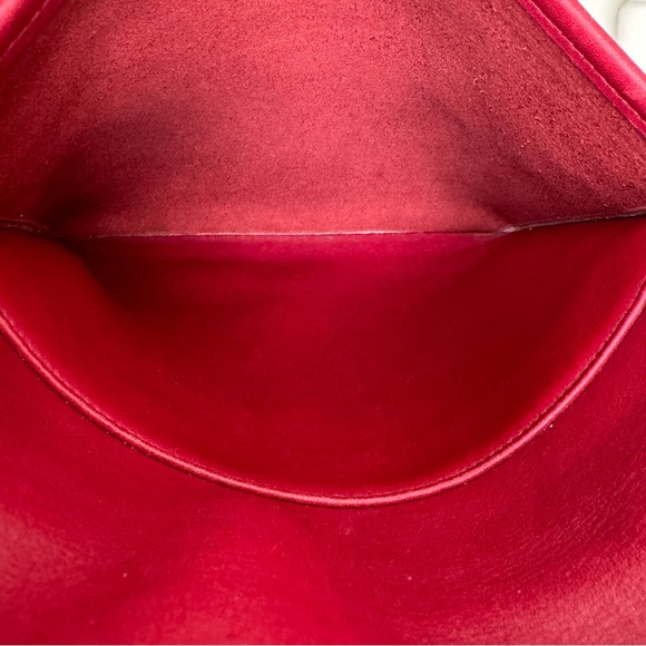 Rare Coach Vintage Red Leather Flap Bag Messenger Y2K Shoulder Bag Crossbody - Picture 15 of 17